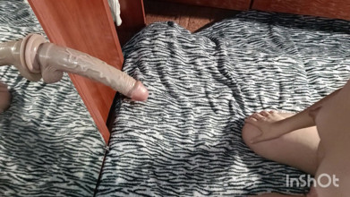 A Korean Woman Practices Blowjob in Front of a Mirror
